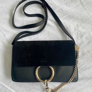 CHLOE FAYE SMALL HANDBAG SHOULDER BAG BLACK